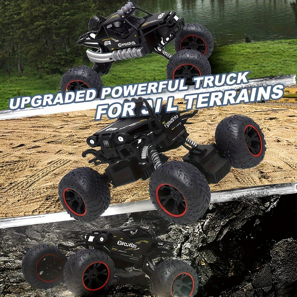Remote Control Car, 4WD Off-Road Truck with 2.4GHz Control, USB Rechargeable Battery and Black or Red Color Options