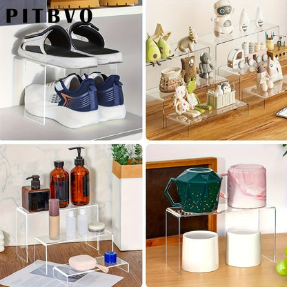 Acrylic Display Risers Clear Transparent Stands for Funko Pop Figures, Cupcakes, Jewelry, Perfume Bottles – Multi-Size Display Shelf Organizer for Home, Store & Craft Show – 10 or 20 Piece Set Large Size