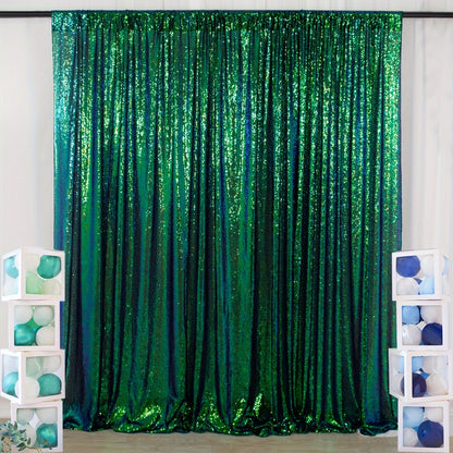 Sequin Backdrop Curtain for Party Wedding - 4x8ft Shimmering Glitter Curtain for Birthday Photo Booth Stage Decoration, Easy Hang, Multi-Color