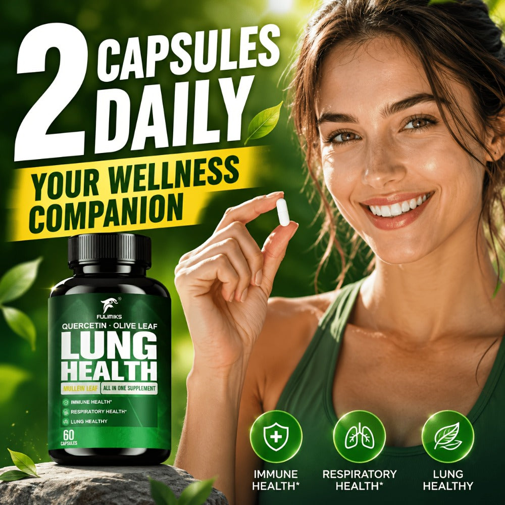 Herbal Supplement with FULIMIKS Label, Mullein Leaf Quercetin and Olive Leaf Capsules, 60 Count