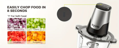Mini Food Processor with Compact Motor Head, Two-Speed Top Control and Three Bowl-and-Blade Set Options