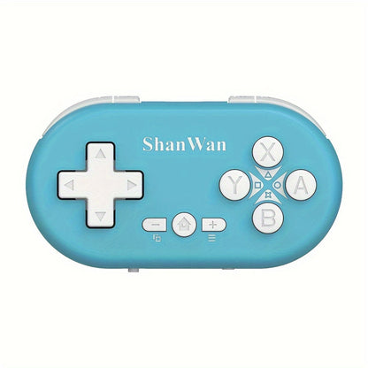 Mini Keychain Gaming Controller Bluetooth Mobile iOS Android - Gyroscope Axis Turbo Dual Vibration Wake Function 180mAh 5-Hour Battery Portable Pocket Gamepad