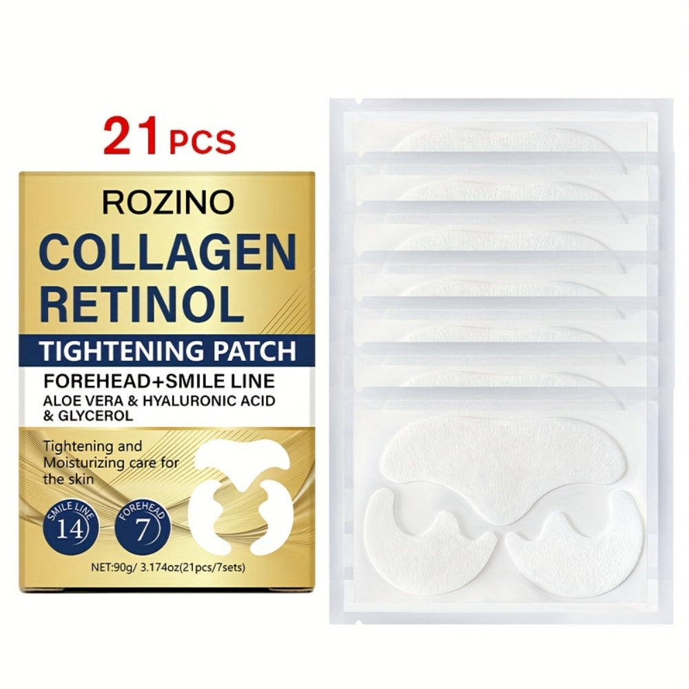 21-Piece Face Patch Set with Collagen, Retinol, Hyaluronic Acid and Aloe for Overnight Skin Care