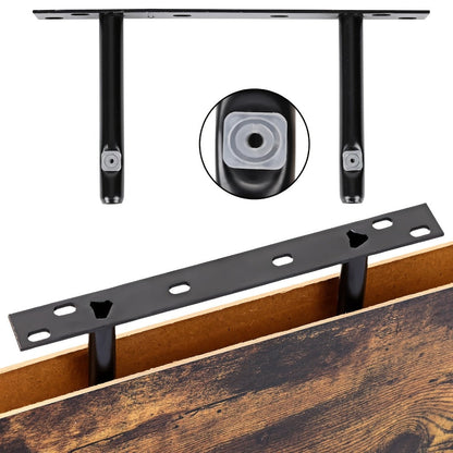 Floating Wall Shelves Set of 4, Retro Style Wall Mounted Shelves with Invisible Brackets for Bathroom Living Room Bedroom Kitchen, Brown Black White Gray Home Decor Display
