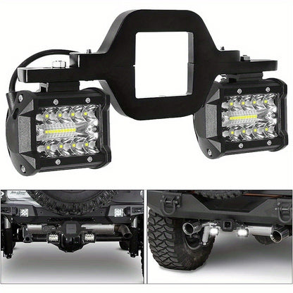 Hitch Mount LED Work Light 4-Inch 18W, 3000+ Lumen Off-Road Spot Light with 2-Inch Tow Hitch Bracket for Truck Trailer SUV Pickup, Die-Cast Aluminum, No Battery Required