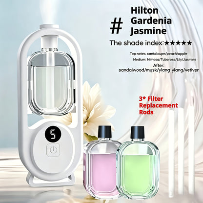 USB Essential Oil Diffuser with Five-Level Display, Multicolor Light and One-, Three- or Five-Bottle Bundles