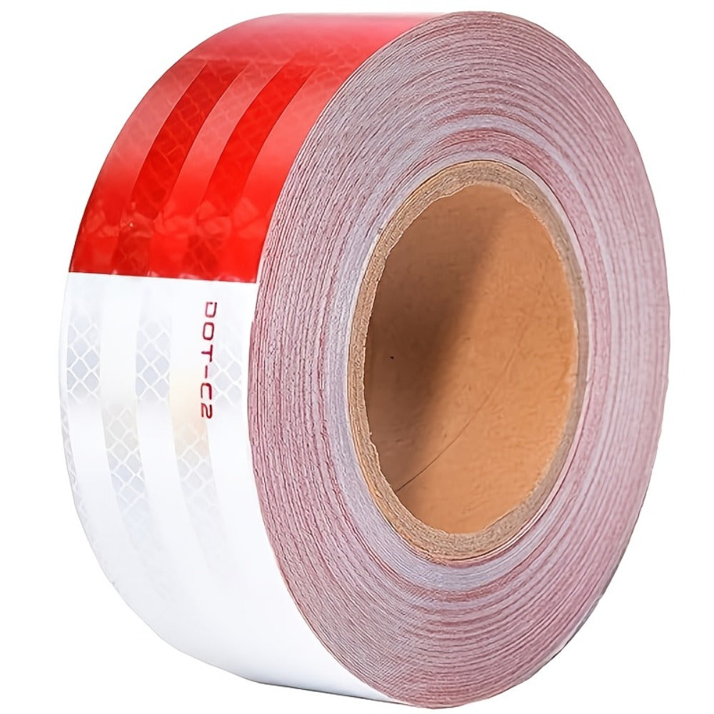 DOT-C2 Reflective Tape 2"x60' High Intensity Prismatic Self-Adhesive Safety Strip – Waterproof Wear-Resistant Ultra Bright for Cars Trucks Bikes Helmets Jackets & Outdoor Gear
