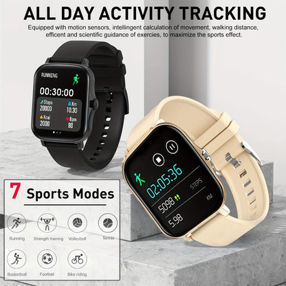 Smartwatch – Large Screen with HD Voice Calling, Unisex Bluetooth , Message Reminder, Multiple Sport Modes, Heart Rate Sleep Tracker…