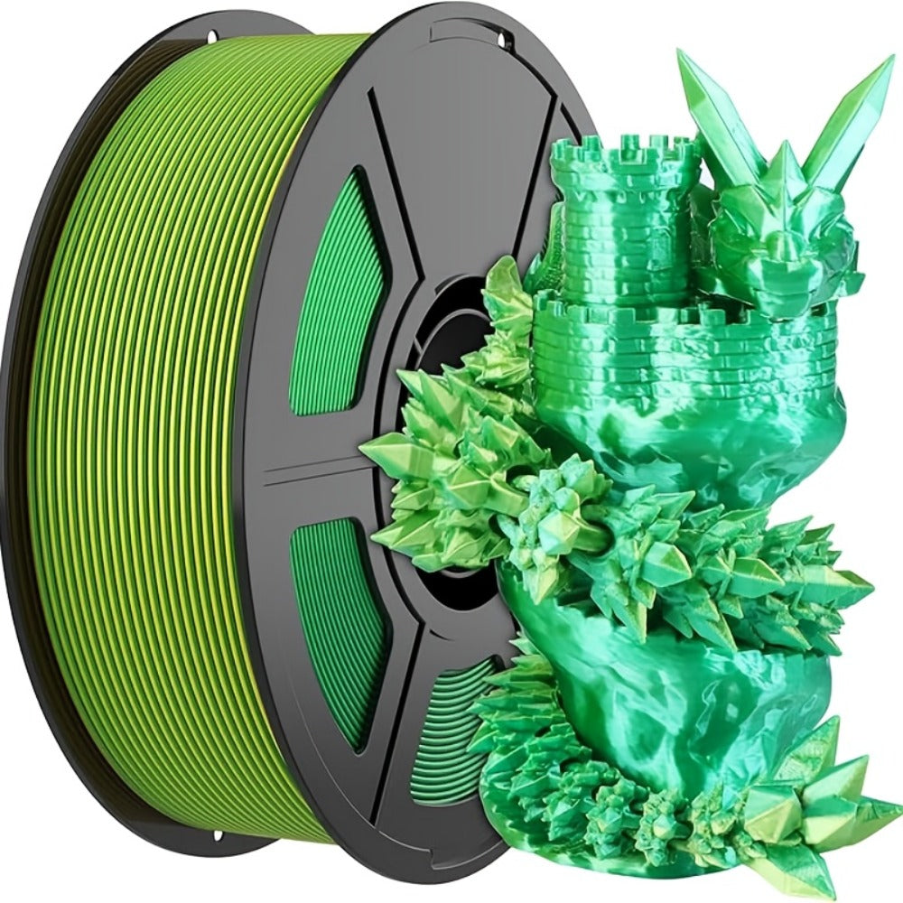 Ender 3 5 Neo PLA Filament 1.75mm 1kg 2.2LB High Gloss Low Warping – Black White Dual Tri Rainbow Multicolor Shiny Finish Smooth Extrusion for Creality & FDM 3D Printers