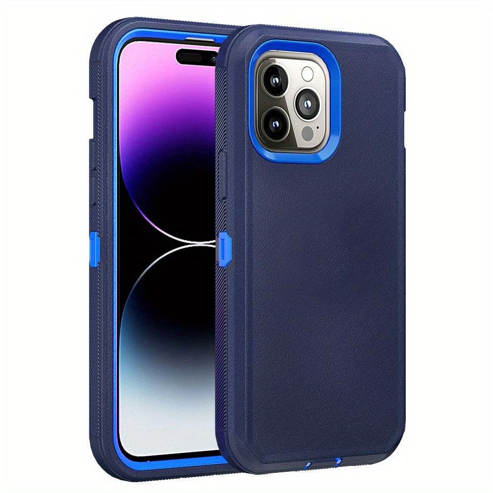 Phone Case Dual-Layer TPU and PC Shockproof Armor with Qi Wireless Charging Support for iPhone 14