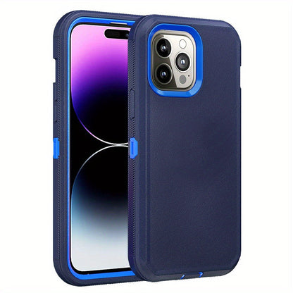 Phone Case Dual-Layer TPU and PC Shockproof Armor with Qi Wireless Charging Support for iPhone 14