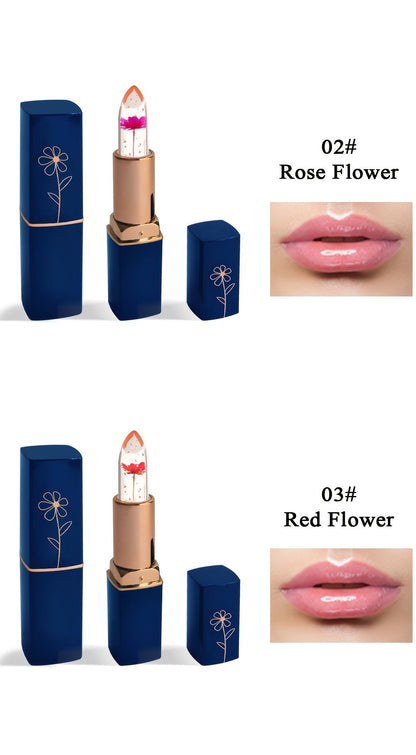 Flower Shaped pH Lip Balm Set 6pcs Individually Wrapped — Color Changing Transparent to Pink Tint, 6 Flavors Deep Moisturizing, Cute Floral Design Beauty Gift for Women Girls & Teens