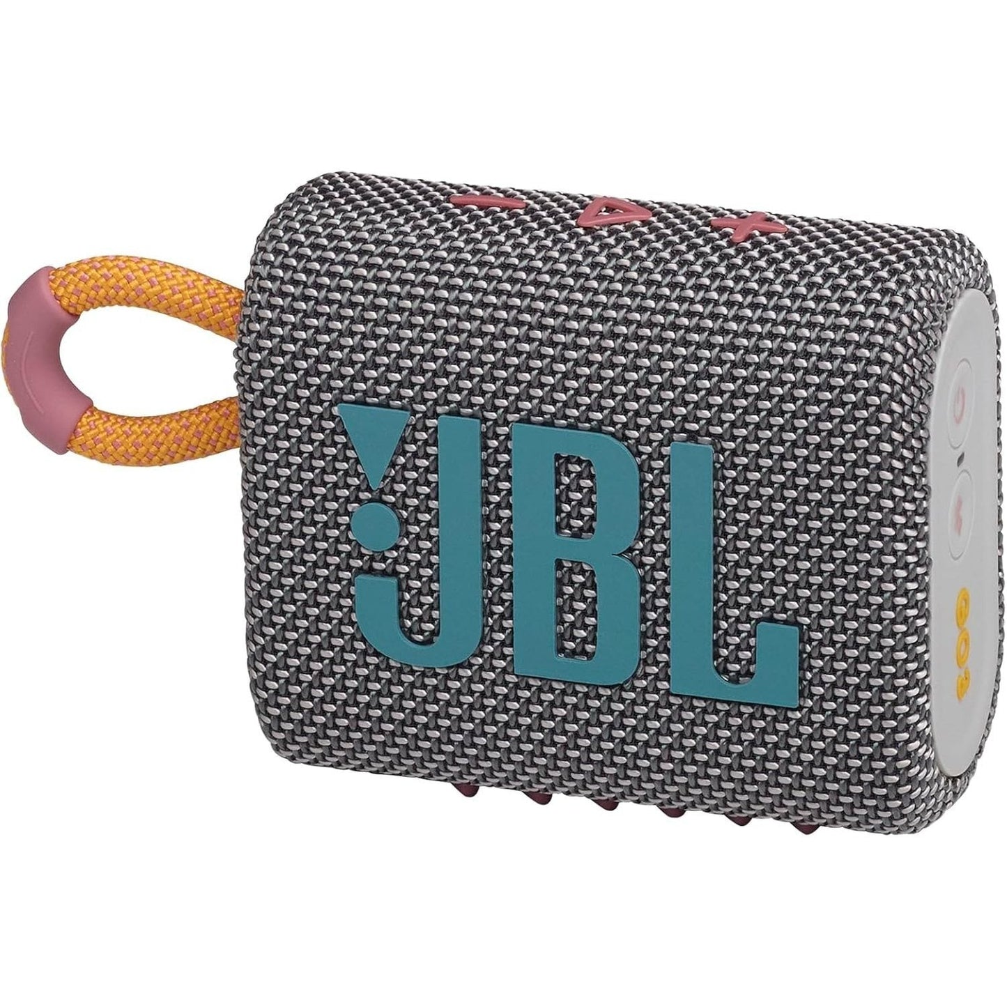 JBL Go 3 IP67 Waterproof Portable Bluetooth Speaker, Big Audio & Punchy Bass, 5-Hour Playtime, USB-C Fast Charge, Rugged Fabric Design with Carry Loop for Outdoor Travel Beach Shower