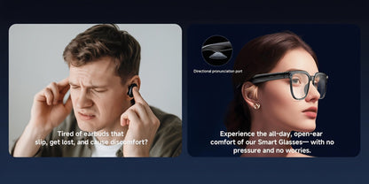 Smart Glasses 8MP Camera Eyewear with Photochromic Lenses, Translation, Object Recognition and Bluetooth Audio