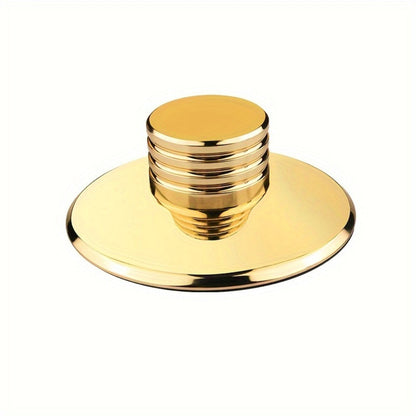 Vinyl Record Weight Stabilizer, 79 mm Metal Turntable Clamp in Solid or Four-Hole Black, Silvery and Golden Options