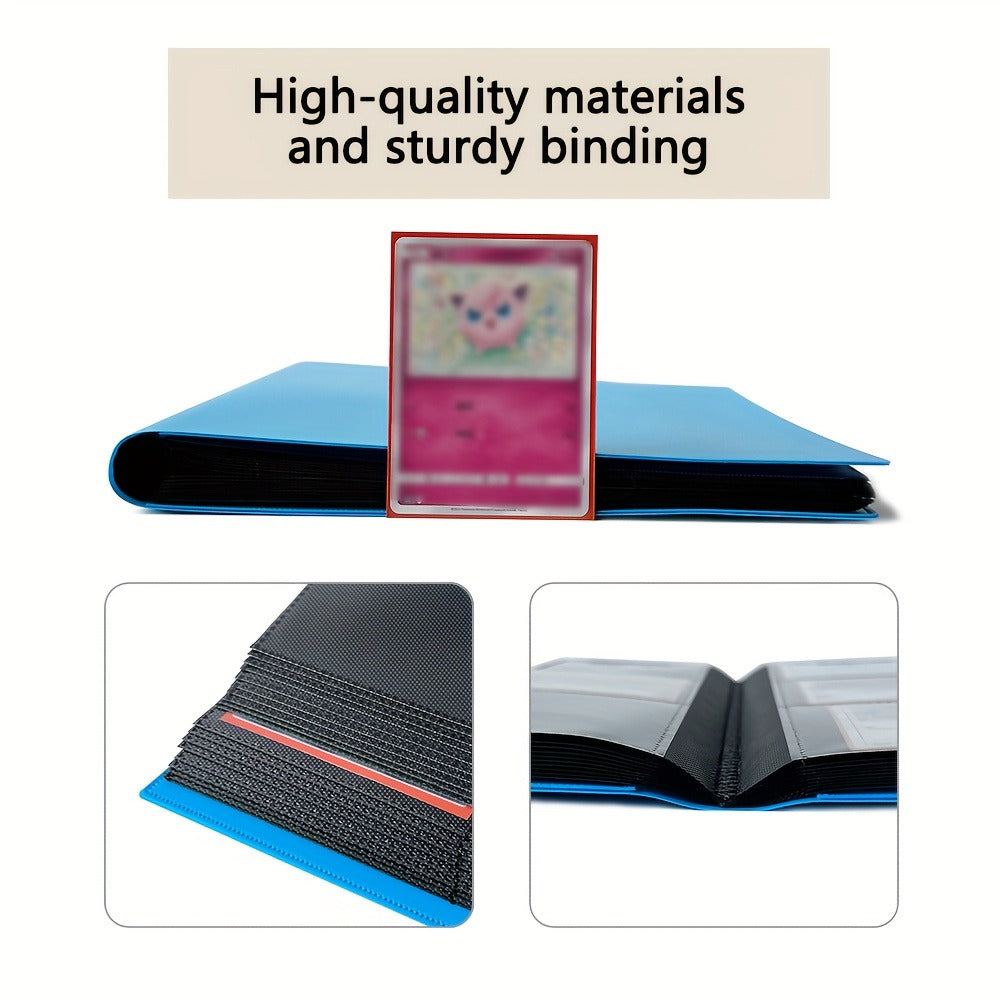 360-Pocket Side-Loading Trading Card Binder with 20 Double-Sided Pages in Seven Cover Colors for Adult Collectors