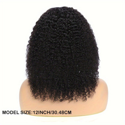 Lace Front Wig Kinky Curly Human Hair Style with 4x4x1 T-Part Lace, 180% Density and 12-22in Lengths