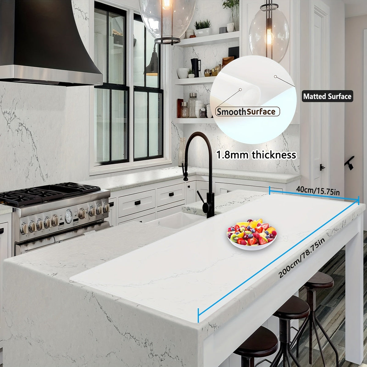 Extra Large Silicone Mat for Kitchen Counter, Heat Resistant Countertop Protector, Nonstick Craft Mat & Placemat