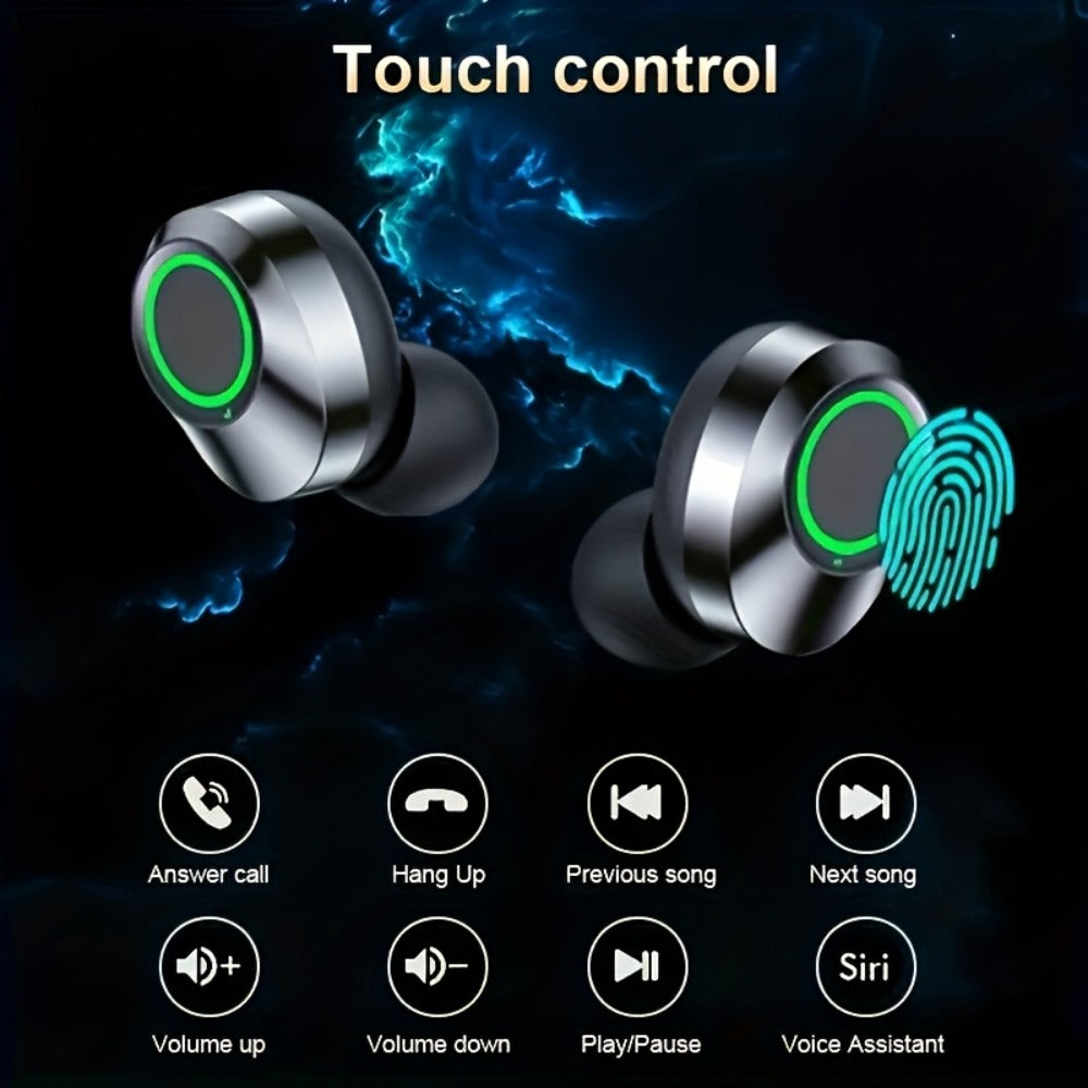 Wireless Earbuds YD03 with Digital Battery Display, IPX4, Touch Control and Type-C Charging