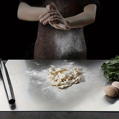 Stainless Steel Cutting Board Extra Large, Heavy Duty Kitchen Chopping Board for Meat Vegetables Dough, Corrosion Resistant Non-Porous Food Prep Surface, Easy Clean Baking & Kneading Board, XL & XXL Sizes