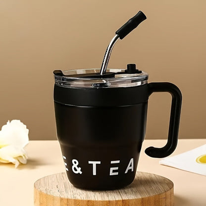 Insulated Stainless Steel Tumbler with Straw & Lid - 16oz Double Wall Vacuum BPA-Free Travel Mug for Hot & Cold Drinks