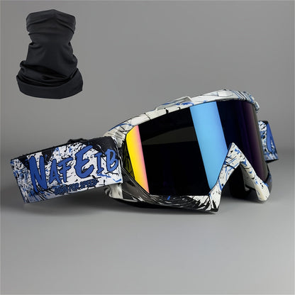 Thirty-Style NAFEIB Ski Goggle and Matching Headwear Set with Mirrored, Clear, Silver and Gray Lens Options