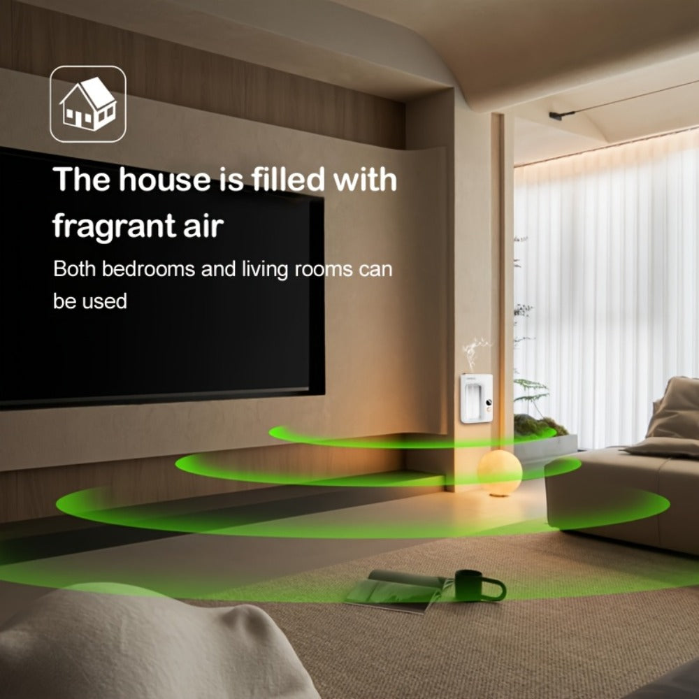 Desktop or Wall-Mount Essential Oil Diffuser with Transparent Chamber and One- or Three-Bottle Bundles