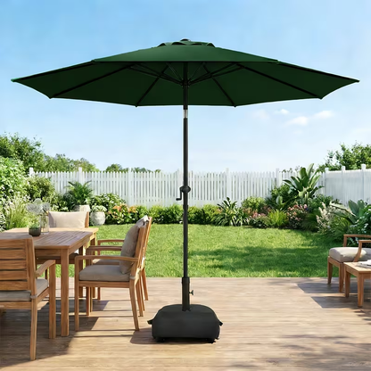 Market Umbrella 9FT Patio Outdoor Table Umbrella with Vent & Base