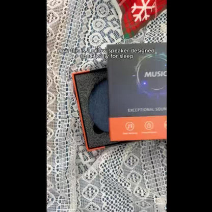 Ultra Slim Under Pillow Sleep Speaker with White Noise, Bluetooth 5.4 Pillow Headphones for Side Sleepers, 30/60 Min Auto Sleep Timer, Lightweight Bone Conduction Sound Design for Sleeping, Insomnia Relief & Relaxation – Blue