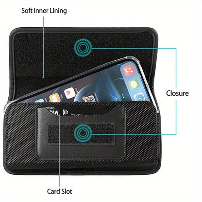 Phone Case Rotating Belt Clip Holster with Card Slot and Snap Closure for iPhone 16E and iPhone 17 Series