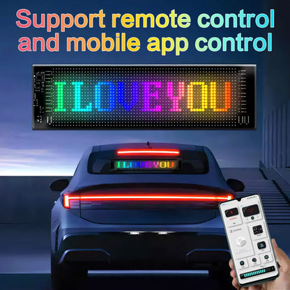 Car LED Light Panel USB Powered Smart Display – App Control, Eye-Shaped Design, Programmable LED Matrix Screen | 16x32 to 16x96 | Vehicle Interior & Exterior Decoration