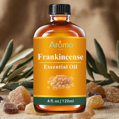 Pure Natural Essential Oils 4oz Large Bottle Peppermint Frankincense Lemon Rum Cologne for Diffuser Hair Skin Massage Soap Candle Making Aromatherapy