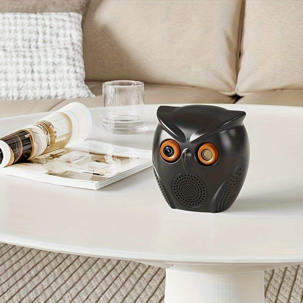 Owl-Shaped Home Security Camera 2-Pack, HD Surveillance, Smart Human Detection, USB Powered, Wireless Indoor Monitoring, Motion Alarm, Cute Design for Home Small Store Office Apartment Security