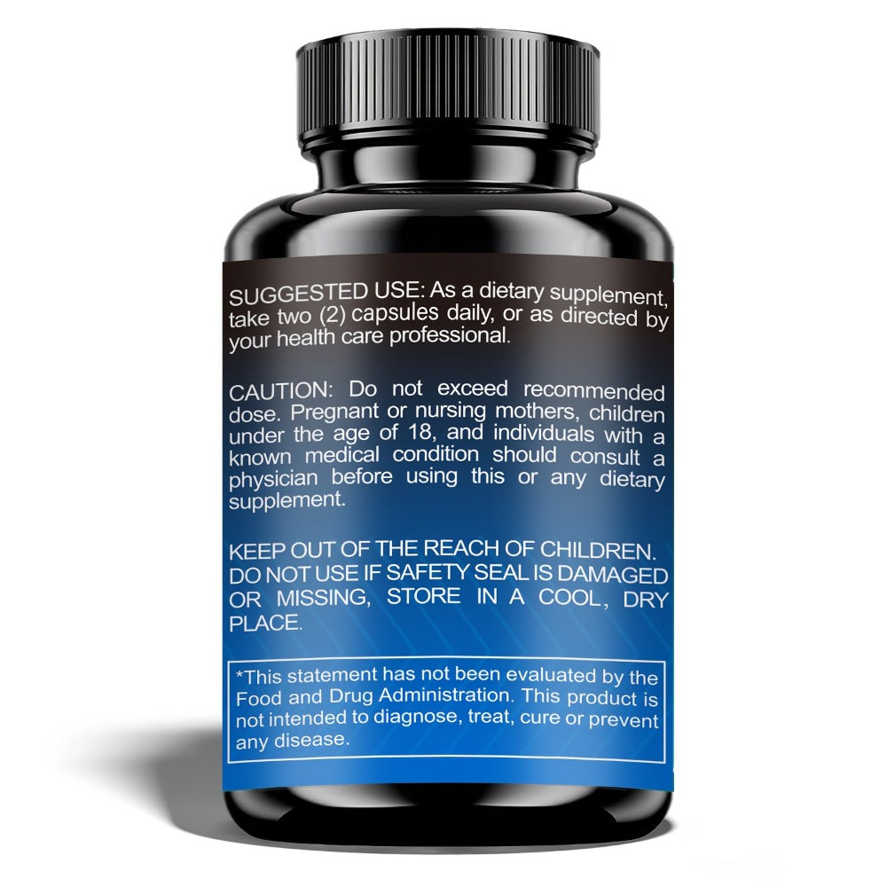 Dietary Supplement Capsules with Himiyer Label, Ashwagandha, L-Theanine, Magnesium and 60 Count