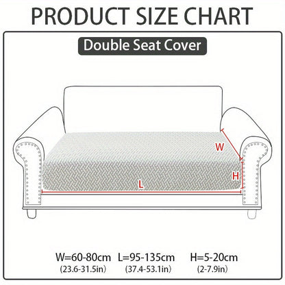 Jacquard Stretch Sofa Cover Non-Slip | Elastic Wear-Resistant Couch Slipcover, Polyester Jacquard Fabric, 1 to 4 Seat Sectional L-Shape, Armrest Backrest, Machine Washable
