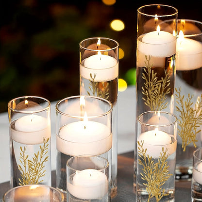 White Floating Candles 24 Pack 3 Inch | Unscented Clean Burn 8-12 Hours | Pool Candles for Wedding Anniversary Valentine's Day Romantic Dinner Home Decor Table Centerpiece