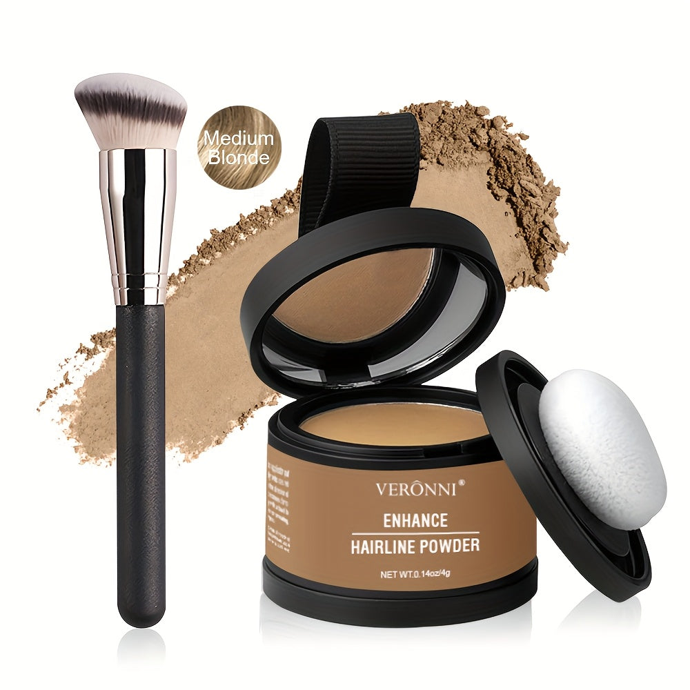 Hairline Shadow Powder Kit with Brush — Waterproof Hairline Concealer & Hair Root Touch Up Powder | Instant Fuller-Looking Hairline | 6 Shades for Women & Men All Hair Types