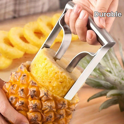 Pineapple Corer and Slicer with Twin-Grip Frame in 1-Piece or 2-Piece Quantity Options for Kitchen Prep