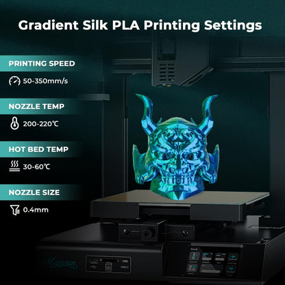 3D Printer Filament KELEIDI Multicolor PLA 1.75mm 200g Spool with Five Gradient Color Combinations