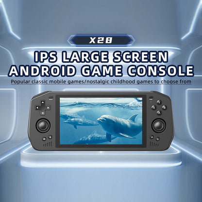 Handheld Game Console Powkiddy X28 with 5.5-Inch IPS laminated, 720x1280, G+G Touch, 64GB Options, 5000mAh Battery, Android 11, Mini HDMI