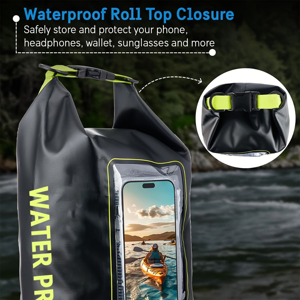 Dry Bag Set 3-Piece Roll Top Backpack with Phone Pouch & Dry Sack - Kayaking with the Listed Color, Size or Set Options for Everyday Carry