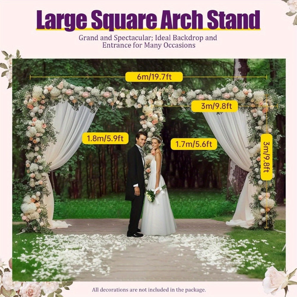 20x10 Ft Heavy Duty Backdrop Stand Pipe Kit with Weighted Stainless Steel Bases, 15-Pole Curtain Frame Drape Kit for Wedding Ceremony Party Photography Studio Trade Show Stage Event Backdrop