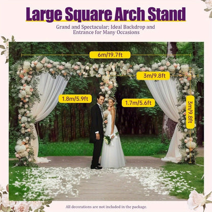 20x10 Ft Heavy Duty Backdrop Stand Pipe Kit with Weighted Stainless Steel Bases, 15-Pole Curtain Frame Drape Kit for Wedding Ceremony Party Photography Studio Trade Show Stage Event Backdrop
