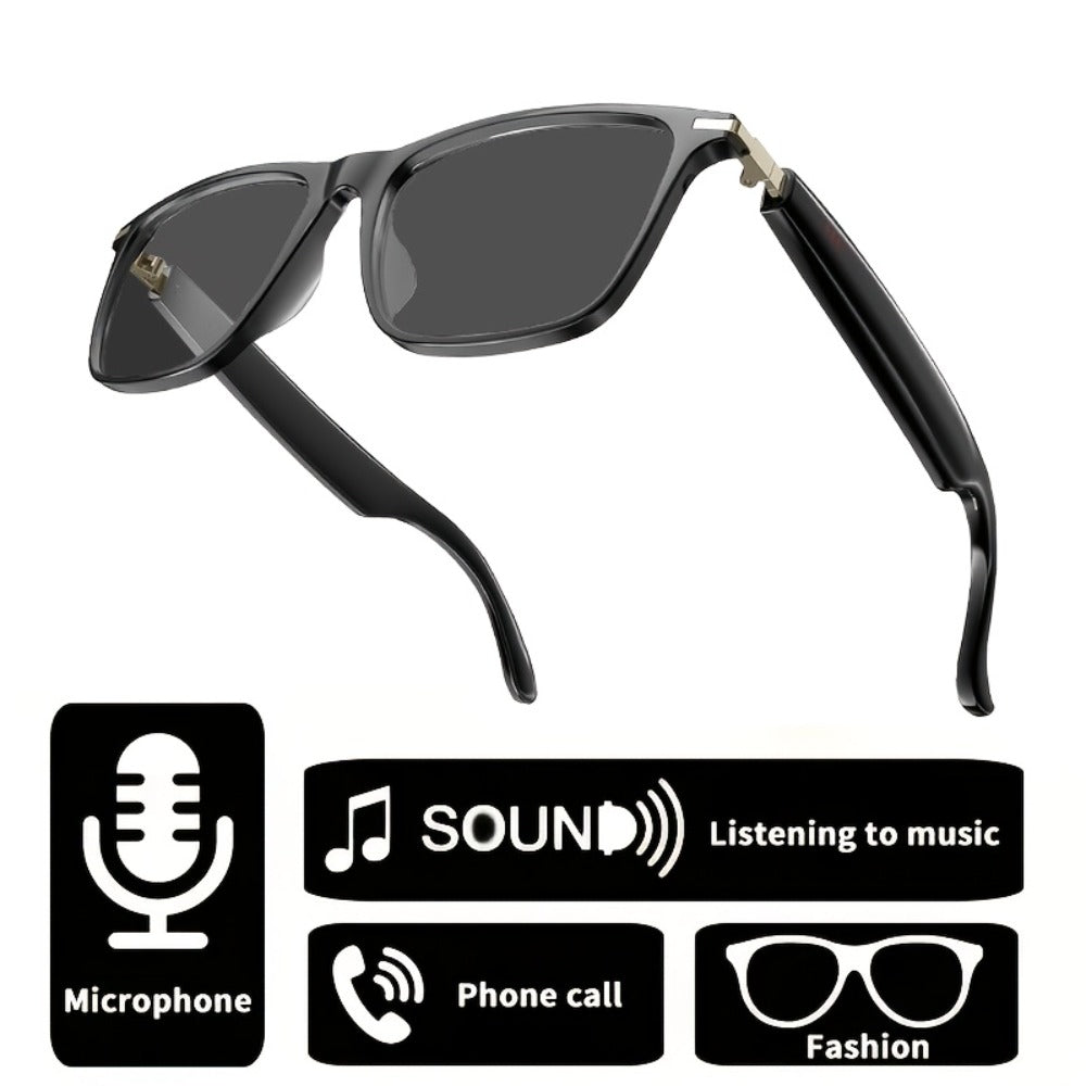Anti-Blue Light Smart Audio Glasses Bluetooth 5.3 HiFi Open-Ear Wireless Calls Music Anti-UV Lens Noise Cancellation Rechargeable Unisex Outdoor Sports Wearable Tech Birthday Christmas Halloween Gift