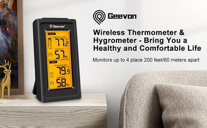 Wireless Thermometer | Digital LCD Indoor Outdoor 3 Sensor Baby Room