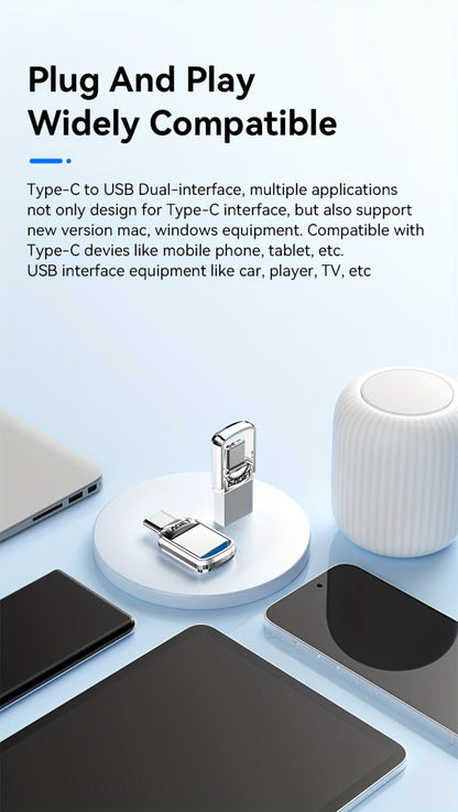 Type-C USB Flash Drive OTG 3.2 High Speed 32GB 64GB 128GB Dual Drive for MacBook iPad Android Smartphone PC Tablet – Plug & Play Thumb Drive for Data Transfer Photo Video Backup Storage