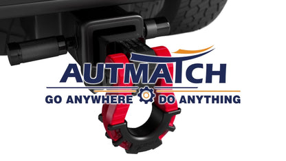 Shackle Hitch Receiver 2-Inch 68,000 lb Break Strength with 3/4" D-Ring & 5/8" Hitch Lock Pin – Heavy Duty Drop Forged Steel 8-Ton Vehicle Recovery Tow Hitch, Multi-Color