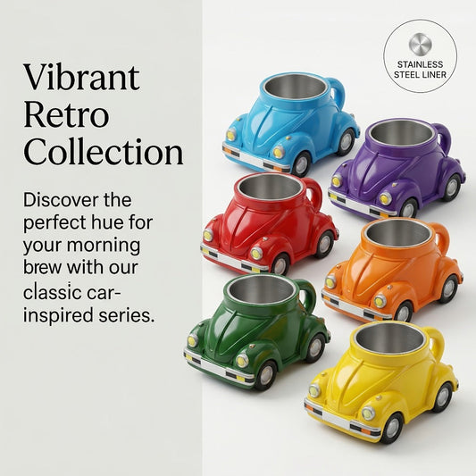 Sports Car Shape Coffee Mug – Fun Novelty Car Shaped Drinking Cup Large Capacity – Unique Tea Cup for Office & Home Decor – Cool Birthday & Christmas Gift for Car Lovers – 6 Colors