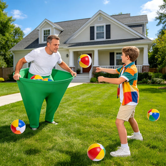 Grandma Pants Game Set 2 Pack – Outdoor Party Ball Pants Game with 12 Elastic Balls & 2 Pumps, Fun Team Building Activity for Adults Kids, Backyard Summer Party Games, Baby Shower, Family Reunion