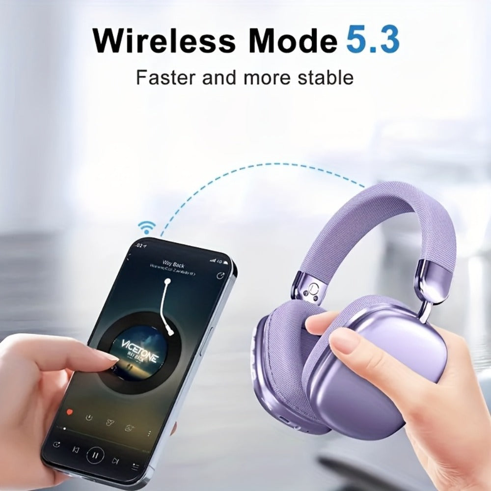HiFi Deep Bass Noise Cancelling Wireless Earphones with Built-In HD Microphone, Stereo In-Ear Headphones for Travel Office Laptop Phone, Comfortable All-Day Fit, Gift for Men Women